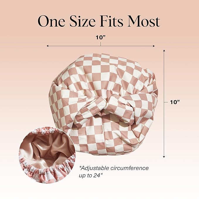 Kitsch Luxury Shower Caps for Women Reusable Waterproof - Image 2