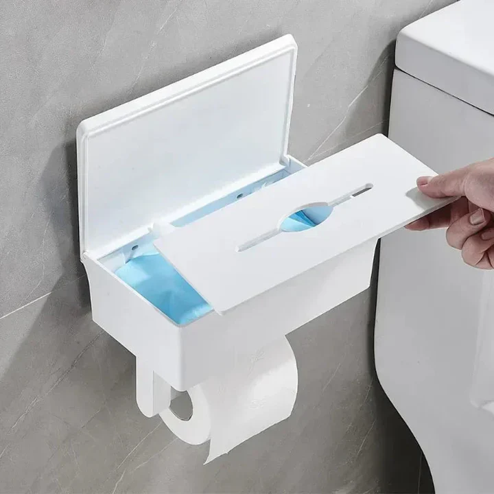 Must-Have Bathroom Organizer | 2-in-1 Toilet Paper Holder with Storage - Image 4