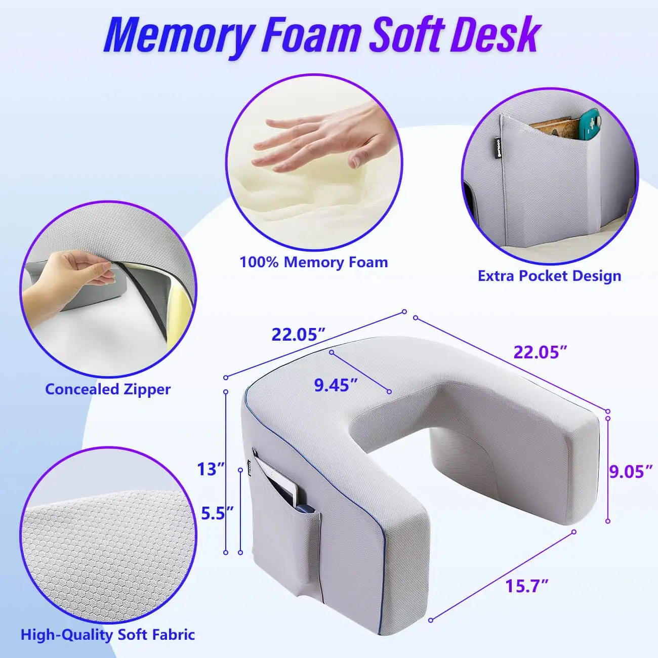 Portable Lap Desk with Arm Support – Work & Relax Anywhere - Image 3