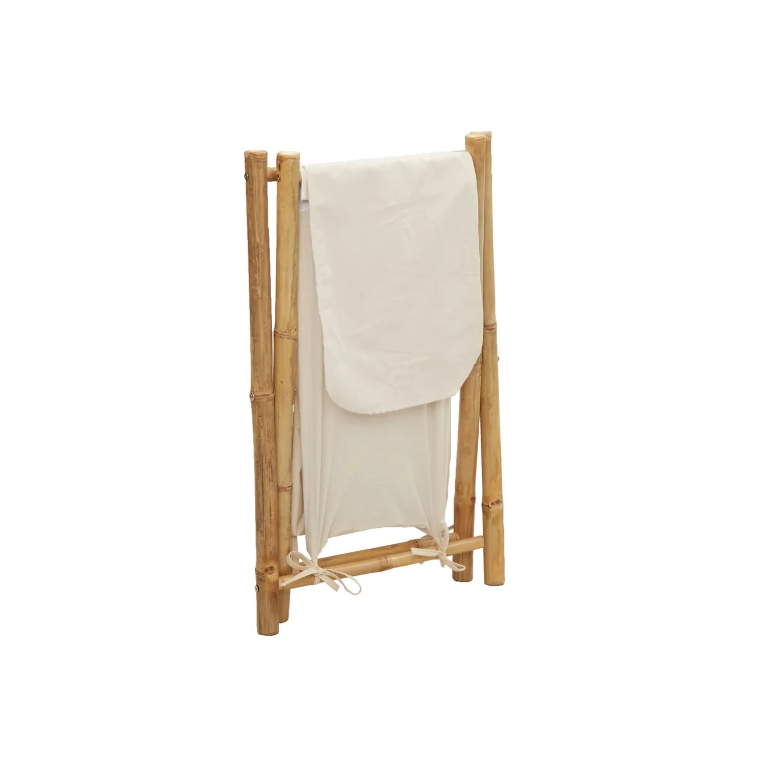 vidaXL Laundry Basket Cream White 45x55x63.5 cm Bamboo - Image 4