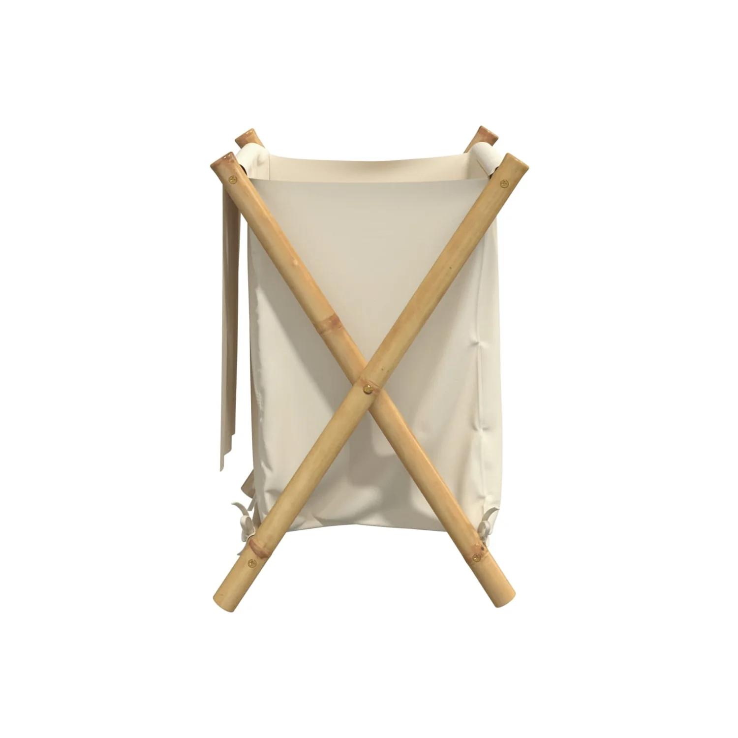 vidaXL Laundry Basket Cream White 45x55x63.5 cm Bamboo - Image 5